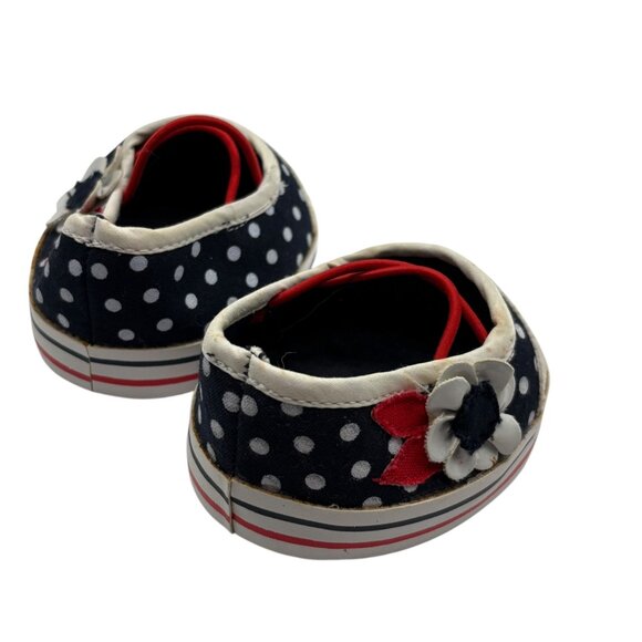 Build-A-Bear Plush Polka Dot Slip-On Shoes With Flower Detail - Picture 3 of 4